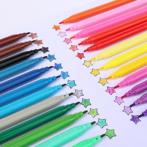 Kindergarten 12/18/24 School Kids High Quality Colored Pen Art Watercolor Pen Brush Set Colored Pen Student Gift Can Be Washed