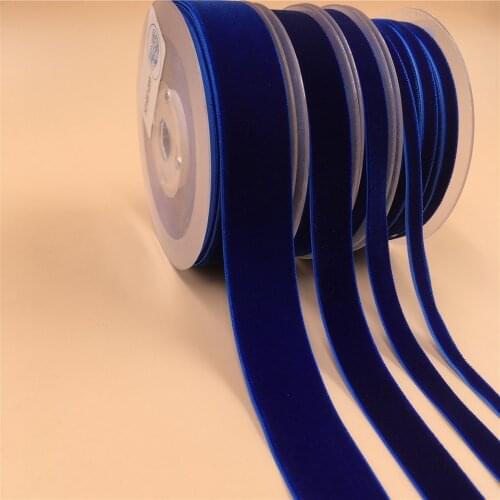 6mm 10mm 15mm Royal Blue Nylon Velvet Ribbon For Handmade Gift Bouquet Wrapping Supplies Home Party Decorations Christmas