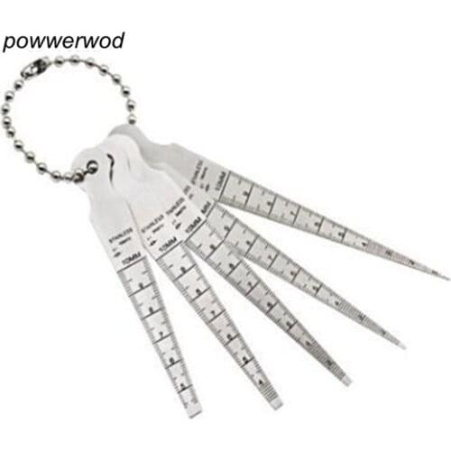 1Pcs Stainless Steel 1-10 Mm Taper Ruler Gauge Aperture Scale Feeler for Drill Hole Measurement Hand Tools