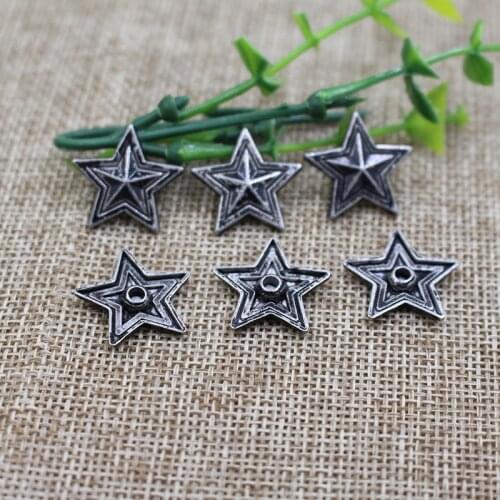 10pcs Metal Star Pentagram Stud Rivet Spike Punk Screw for Leathercraft Bags Shoes DIY Sewing Accessories Garment Decor