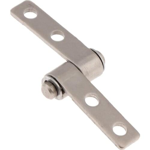 19mm Length Mounting Hole Dia 3.3mm 360 Degree Rotation Torque Friction Positioning Hinge with 4 Holes Silver Tone Right Side