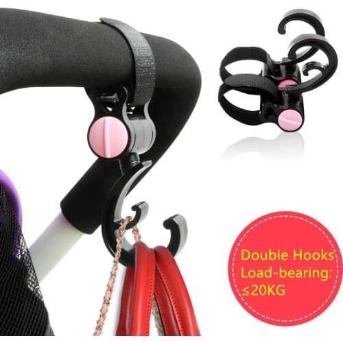 2pcs/ Baby Car Hanger Baby Bag Stroller Hooks Pram Rotate 360 Degree Baby Car Hooks Car Seat Accessories Stroller Organizer