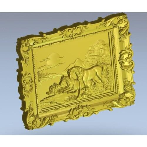 3d model relief for cnc in STL file format Panno_Coney