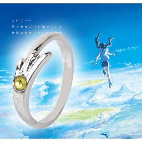 Anime Weathering with You Tenki No Ko Ring Amano Hina Jewelry Cosplay Gift