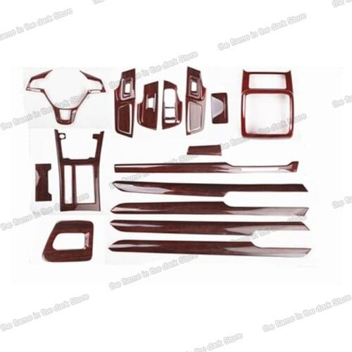 Lsrtw2017 Wood Abs Car Center Console Gear Panel Door Strip Window Trims for Volkswagen Passat B8 Variant 2017 2018 2019 2020 vw