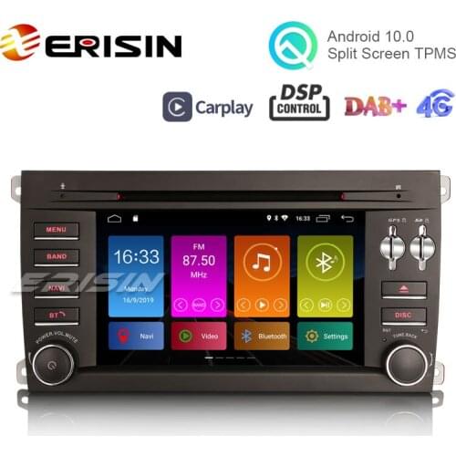 Erisin ES3014P 7" Android 10.0 Car Stereo Radio GPS SatNav DAB DSP DVD Player CarPlay WiFi 4G for Cayenne