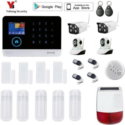 Yobang Security Wireless GSM Home Security Alarm System ISO Android APP Security Alarm System Wireless Smoke Detector