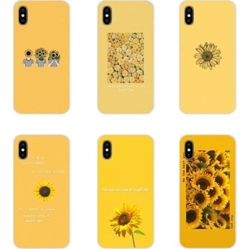 For Samsung Galaxy J1 J2 J3 J4 J5 J6 J7 J8 Plus 2018 Prime 2015 2016 2017 Accessories Phone Cases Covers Beauty Yellow Sunflower