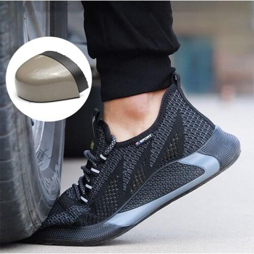New Safety Shoes Mens Steel Toe Anti-smashing Construction Work Sneaker Outdoor breathable fashion Safety Boots
