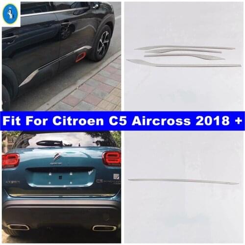 Rear Tail Gate Door Mouding Strip / Door Body Streamer Bottom Protector Panel Cover Trim Fit For Citroen C5 Aircross 2018 - 2021