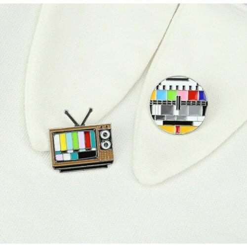 Cartoon Enamel Pin Custom Old-school TV Screen Brooches for Shirt Lapel Bag Creative Badge Funny Jewelry Gift for Kids Friends