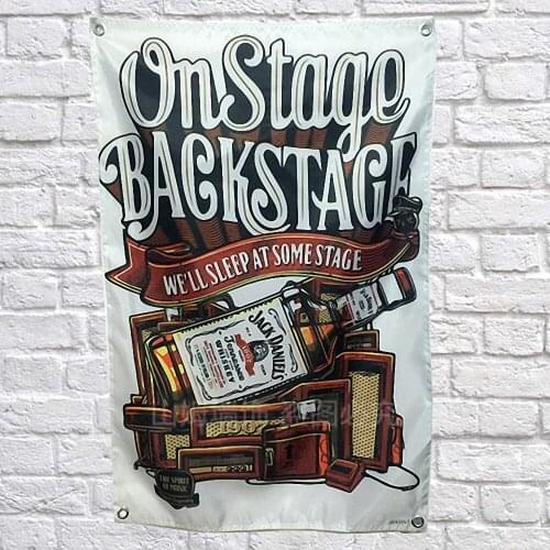 On Stage BACKSTAGF Vintage Beer Poster Banner Wall Art Decorative Hanging Chart Retro Bar Signs Shabby Chic Flag Home Decoration
