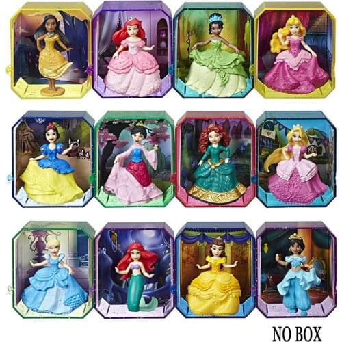 8/12 pcs Set Disney Princess Action Figures Toys Fashion Cartoon Anime Figure Mermaid Cinderella Snow White Dolls Models