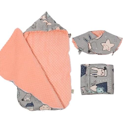 New Baby Sleeping Sacks Autumn Winter Thick Warm Bedding Bag Cartoon Sleepsacks 3pcs/set