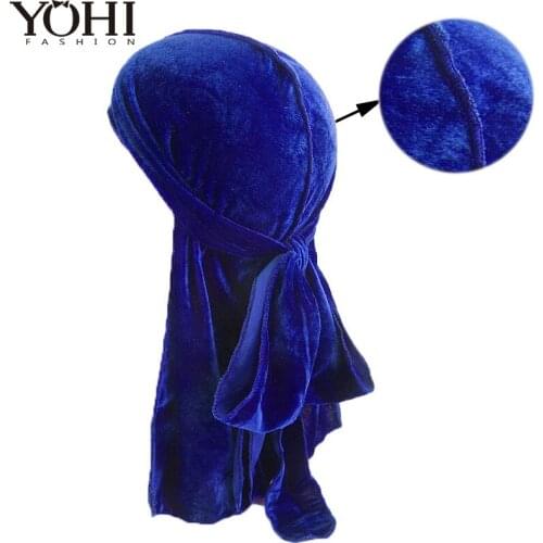 New velvet long-tailed scorpion pirate hat headscarf hat baotou hat Doo Durag Biker Headwear Headband Pirate Hat Hair Accessorie