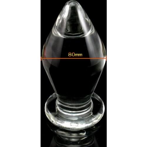 Huge glass anal plug Diameter 80mm big butt plug Smooth crystal glass anal Beads adult sex toys for men gay erotic toys