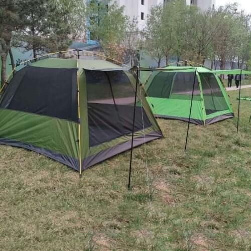 2.4m Automatic Tent Camping, No Need To Build Double Deck 6-8 People Portable Big Tents Multi-Person Equipment