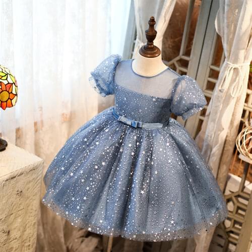 Toddler Baby Girls Dresses Elegant Birthday Party Backless P[rom Christening Gown Kids Wedding Tulle Children Baptism Clothes
