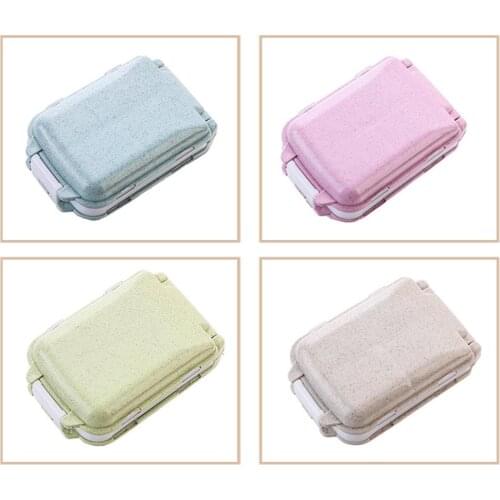 Joylife Mini Portable Travel Wheat Straw Pill Box Case Medicine Storage Drugs Holder Organizer