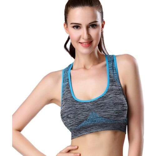 Sanderala Professional Breathable Sportswear Top Athletic Running Sports-Bra Gym Fitness Women Seamless Padded Vest Tank Top