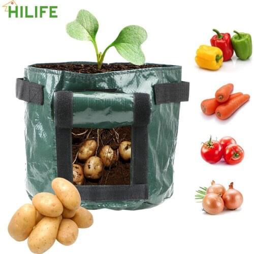Vegetable Plant Grow Bag PE Cloth 1Pcs Planting Container Bag Thicken Garden Pot Home Garden Tool DIY Potato Grow Planter