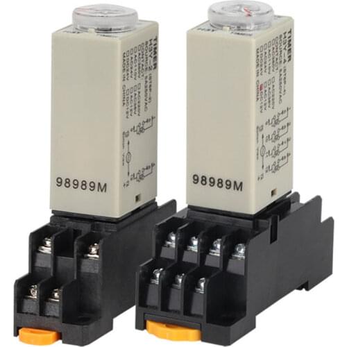AC 220V 8P Terminals DPDT 3 Seconds 3S Delay Timer Time Relay H3Y-2