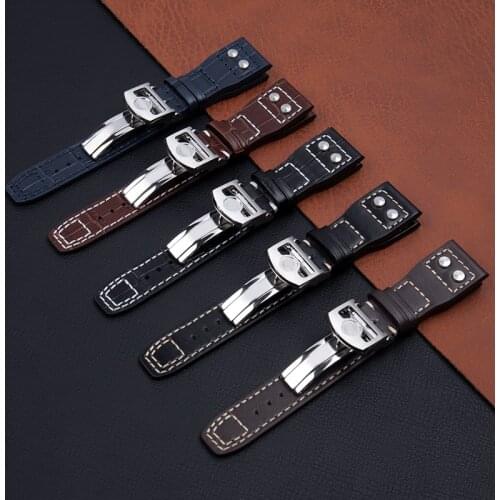 21mm 22mm Genuine Leather Watch Strap Bamboo Grain Rivets Watchband for IWC Mark PILOT PORTUGIESER Watch Band Accessories