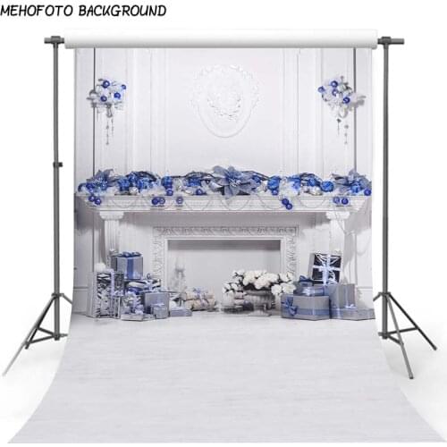 Christmas Background Backdrop Fireplace Tree Winter Snow Window Interior Baby Birthday Photography Background For Photo Studio