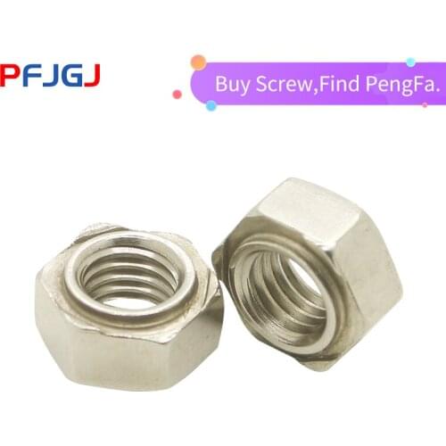 Peng Fa Hexagonal welding nut 304 stainless steel hexagonal spot welding nut M4M5M6M8M10M12M16