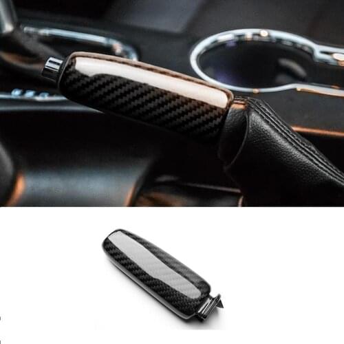 Carbon Fiber Car Replace Handbrake Grips Cover Fit For Ford Mustang 2015 2016 2017 2018 2019 Accessories Interior Trim