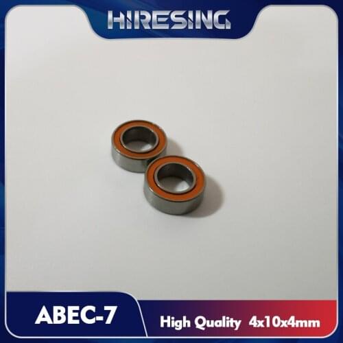 SMR104 2OS 4X10X4 2PCS Fishing Reel Bearing ABEC 7 SMR104 2RS ORANGE RUBBER Stainless steel hybrid ceramic ball bearing