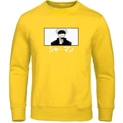 Gojo Satoru Printing Mens Hoodies Casual Anime Street Pullovers Male Harajuku Streetwear Solid Color Oversized Loose Mens Hoodie