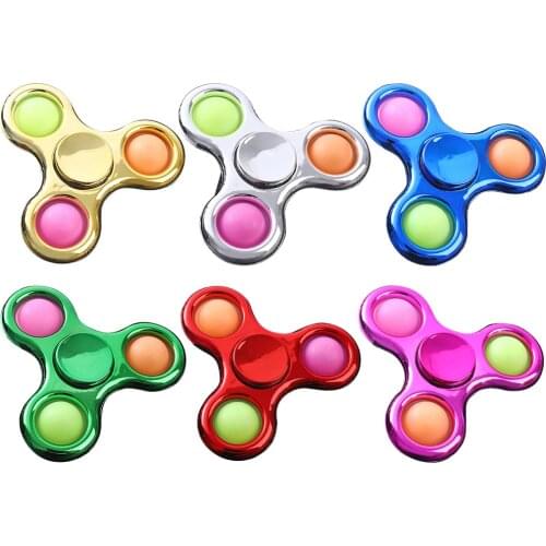 Dimple Fidget Three-leaf Finger Gyro Bubble Press Board Autism Children Keychain Pressing Board Finger Gyro Bubble Press Board