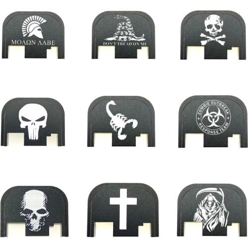 Aluminum Rear Cover Slide Back Plate for Gen 1 2 3 4 Glock 17 19 21 22 23 25 26 30 40 9mm .45 Pistol Gun Magwell Accessories