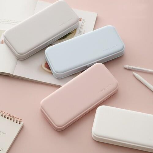 1 PC PP Waterproof Multifunction Macaron Colour Matte Pencil Case for Pens Markers Storage Students Stationery School Supplies
