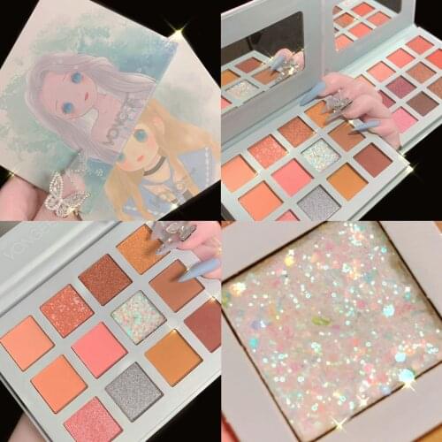 12 cores nude menina glitter sombra paleta brilho olhos de longa de usar prova dwaterproof sombra maquiagem