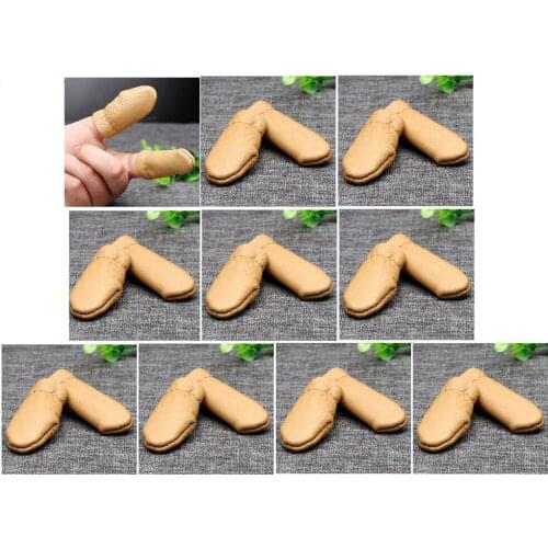 20Pcs Leather Thimble,Thumb&Forefinger Protector Sleeve Needle Felting Guard Finger Sleeve for Sewing Embroidery Needlework Tool