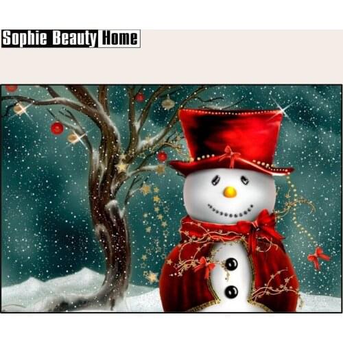 2018 Special Offer Diamond Embroidery Needlework Beautiful Christmas Snowman 3d Painting Cross Stitch Resin Mosaic Craft Kit