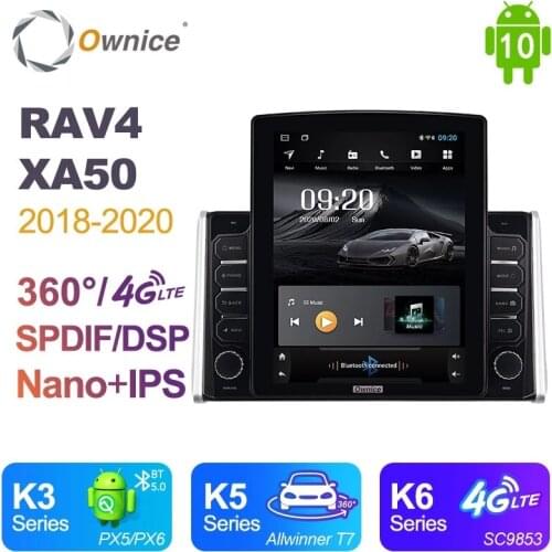 For Toyota RAV4 XA50 2018 - 2019 2020 DSP Android 10.0 Car DVD Player head Unit 360 Panorama 4G LTE GPS Wifi Bluetooth RDS Radio