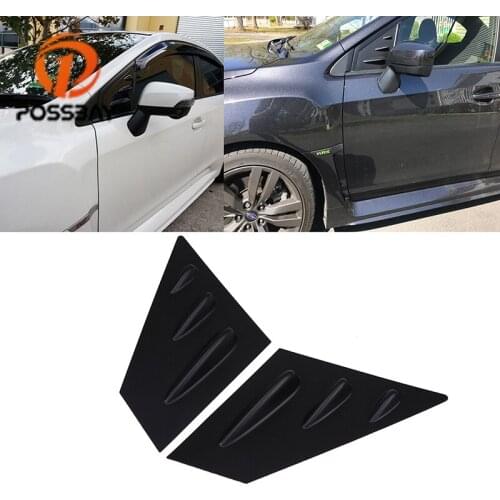 POSSBAY 1/4 Quarter Car Side Front Window Scoop Louvers Vent Visors for Subaru Impreza Hatchback (GP) 2012 2013 2014 2015 2016