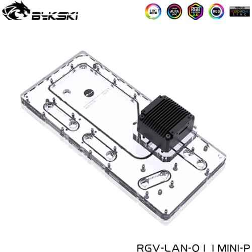 Bykski Acrylic Distro Board For LIANLI O11 MINI Computer Case Double 360MM Radiator Tube Design ,RGV-LAN-O11MINI-P