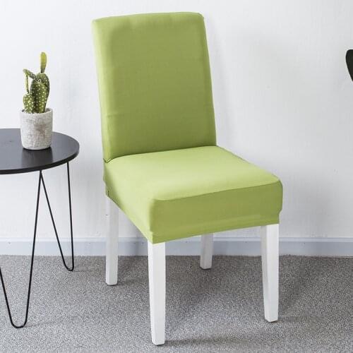 Good Quality Chair Cover Stretch Plain Colors Chair Covers Spandex Modern Kitchen Seat Case Dining Furniture Covers Home Decor