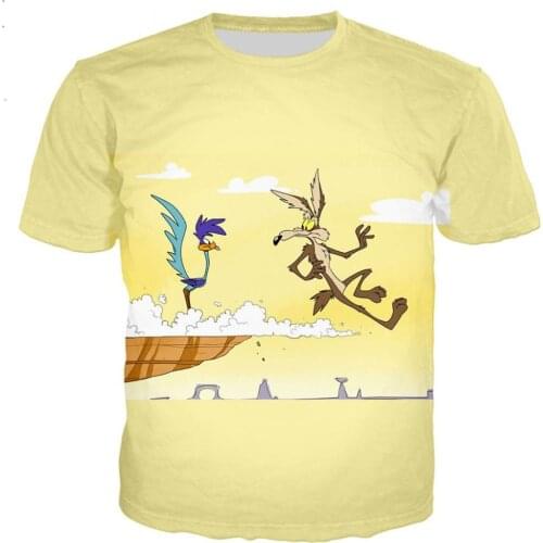 New Roadrunner wile e coyot series casual t shirt men women 3D printed novelty fashion tshirt hip hop streetwear summer tops