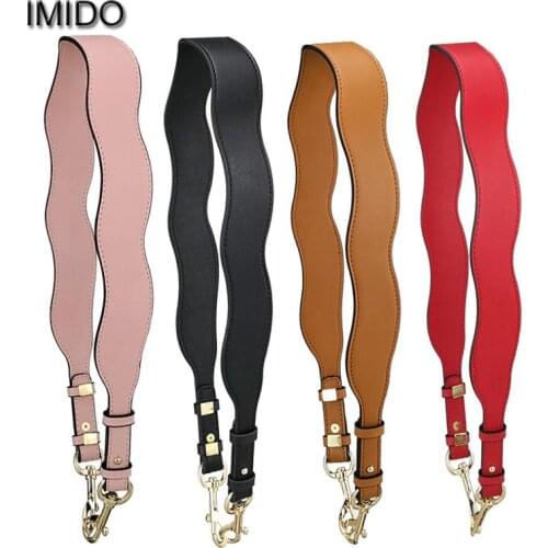 IMIDO 91cm Wavy Strap Women Bags pu Leather Wide replacement strap shoulder Crossbody belt handbags DIY accessories parts STP135