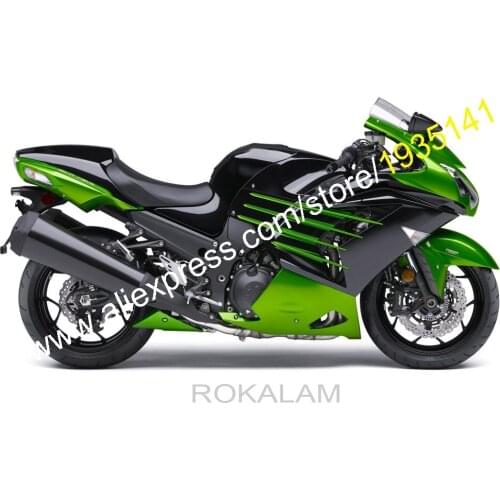 Body Kit For Kawasaki ZX-14R 2012 2013 2014 2015 ZZ-R1400 ZX14R ZX 14R Green Black Motorcycle Fairing (Injection molding)