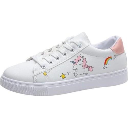 New girls sneakers, fashionable leather, lightweight, breathable, comfortable, non-slip leisure hiking sneakers shoes women