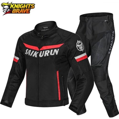 Summer Motorcycle Jacket Men Moto Motocross Off-Road Racing Jacket Breathable Mesh Motorcycle Protection Reflection Blouson Moto