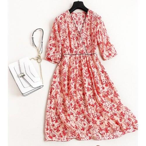 Loyxl.xizi Summer Silk Dresses