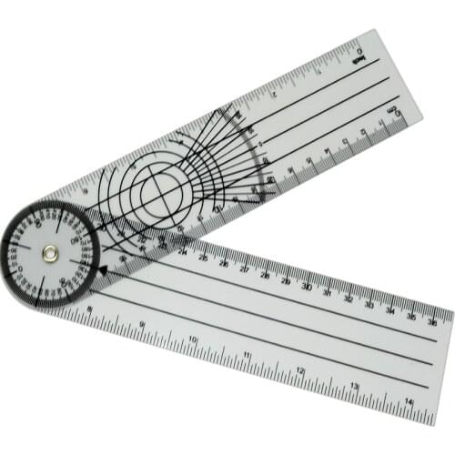 Professional 360 Degree Medical Ruler Multi-Ruler Goniometer Spinals goniometer Medical Ruler plastic protractor Angle ruler