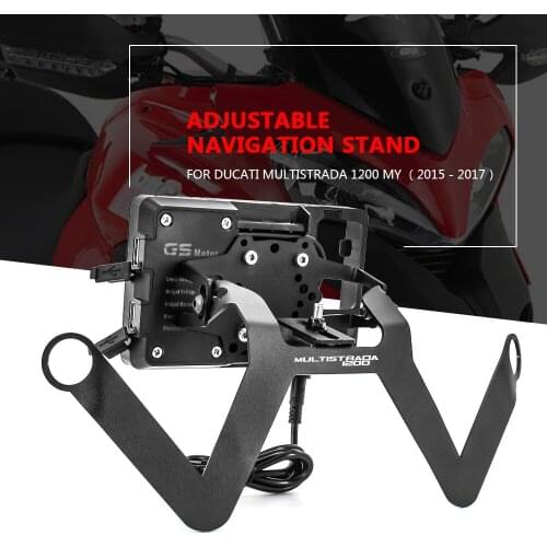 For DUCATI MULTISTRADA 1200 MY 2015-2017 SUPPORTO GPS Smart Phone Navigation Mount Mounting Bracket Adapter Holder